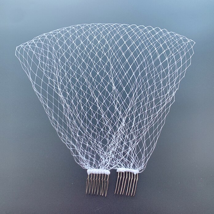 Neue Weiß Elfenbein Braut Netz Vogelkäfig Schleier charmant Hochzeit Schleier Hüte Fascinator Gesicht Schleier mit Kamm UK