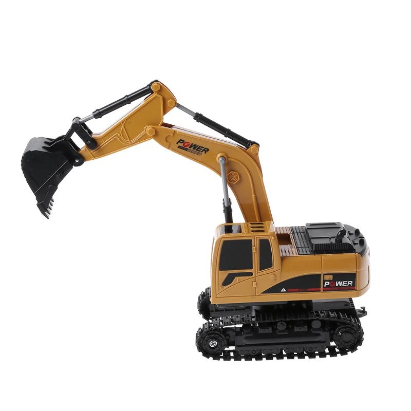 Excavadora con mando a distancia RC 2,4G 1:24, 6 canales de carga, modelo de juguetes, luz LED, sonido de simulación B2QD