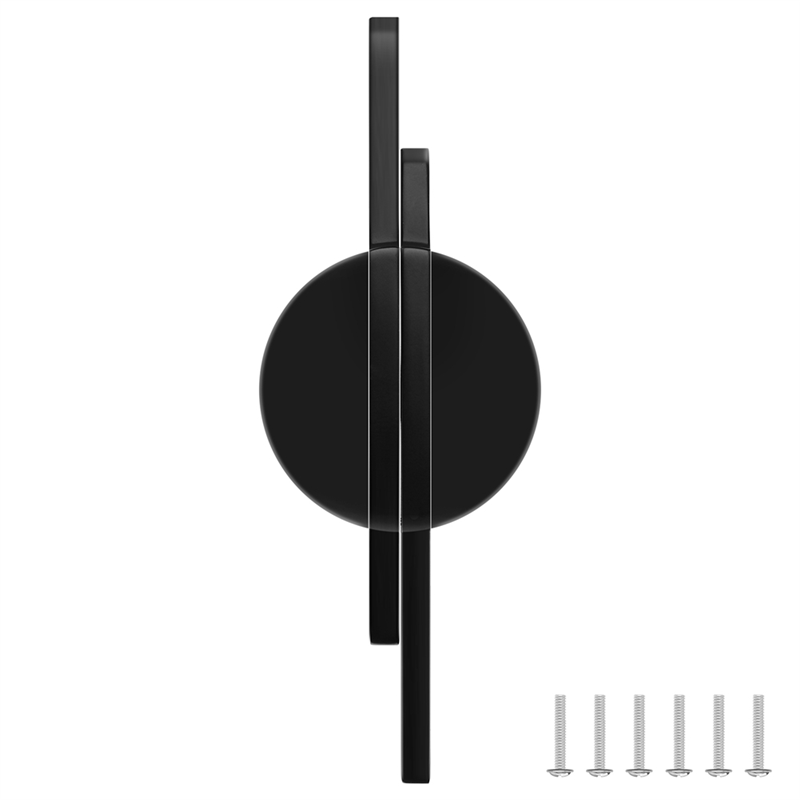 M12k-2 skabsgreb, halvrunde sorte skabsknopper, matsorte skabsgreb til skabe og skabe 2-1/2 tommer  (64 mm): Default Title