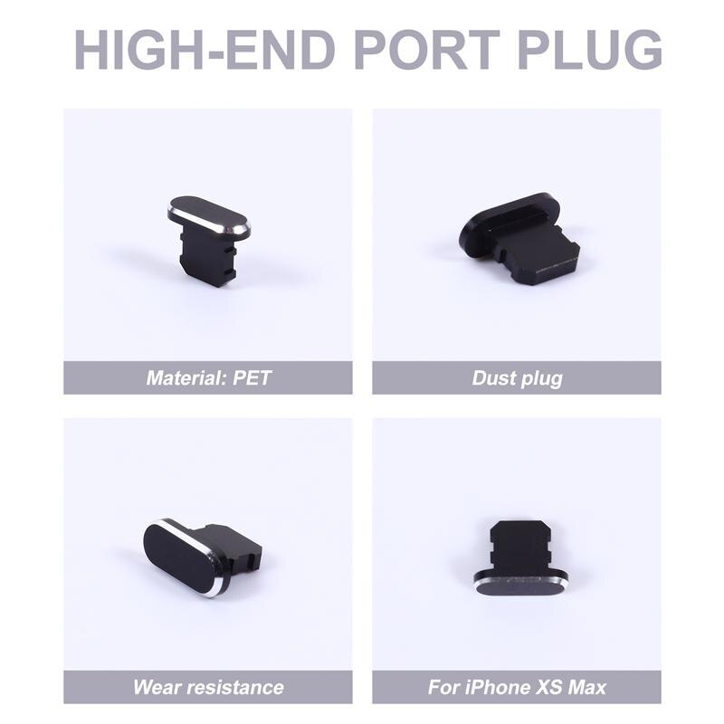 5Pcs Metal Anti Dust Dock Charger Plug Stopper Cap Cover Voor Iphone X Xr Xs Max 8 7 6S Plus Mobiele Telefoon Accessoires