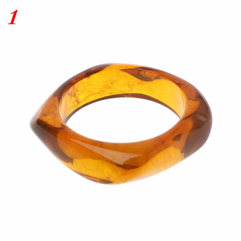 Schildpatt Acryl Armbinde für Frauen Jahrgang Harz Leopard Fleckige Runde modisch Hochzeit Armreifen Frauen Schmuck: 1