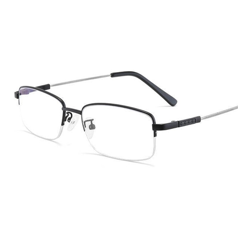 Metalowe tytanowe wieloogniskowe okulary do czytania progresywne dwuogniskowe okulary blokujące niebieskie światło ochrona UV okulary do czytania pół ramki mężczyźni kobiety