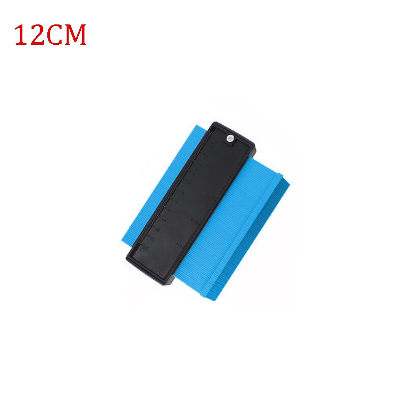 Multifunction Contour Profile Gauge Tiling Laminate Tiles Edge Shaping Wood Measure Ruler ABS Contour Gauge Duplicator: 12cm blue