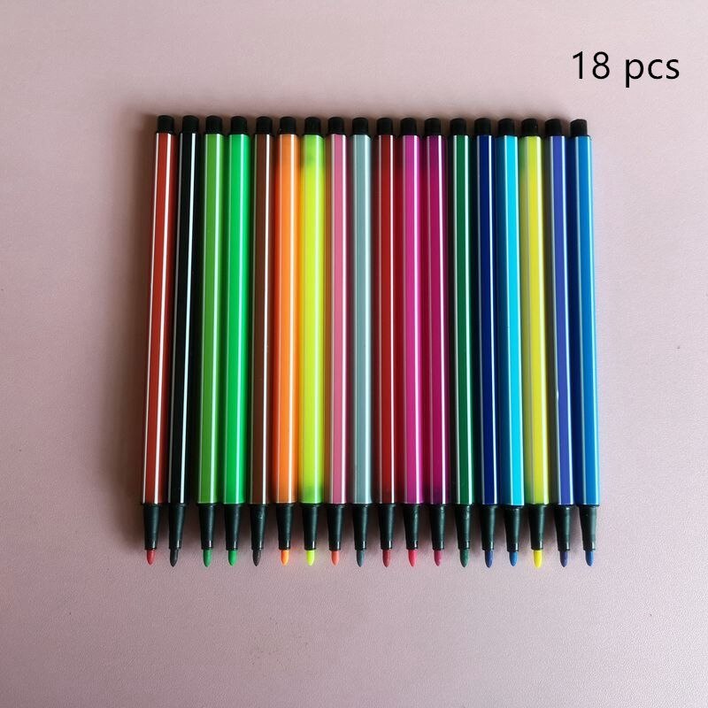 DINGYI-rotuladores de acuarela lavables, no tóxicos, 6/12/18/24/36, para pintar, para niños, suministros de arte: 18 colors