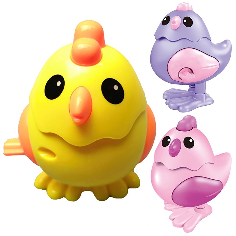 Pattern Cute Funny Chicken Kids 2-4Y Educational Toy Clockwork Jumping Walking Chicks Toys Baby Send Random Color: Default Title