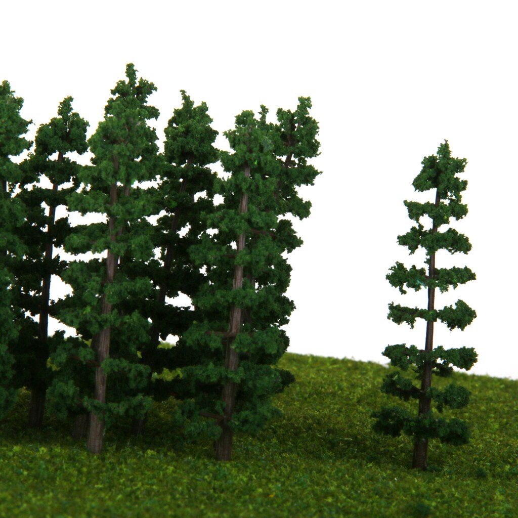 Pack of 60 Fir Models Tree 9cm 1/100 for Railroad Diorama Architecture Scenery DIY