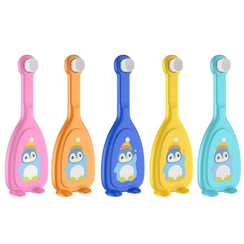Spazzolino da denti per bambini setole morbide e sottili spazzolino da denti cartone animato spazzolino per la cura orale denti sbiancamento strumento di pulizia per bambini