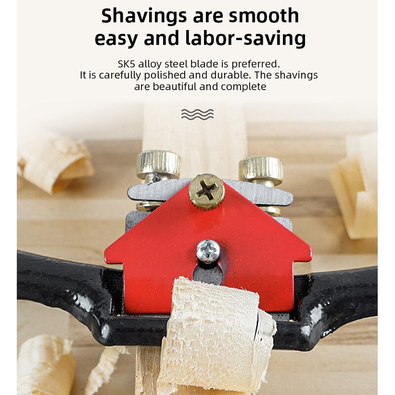 250mm Hand Planer Wood Screw Planer Adjustable Plane Spokeshave Woodworking Trimming Hand Tools Edge Trimming for Carpenter