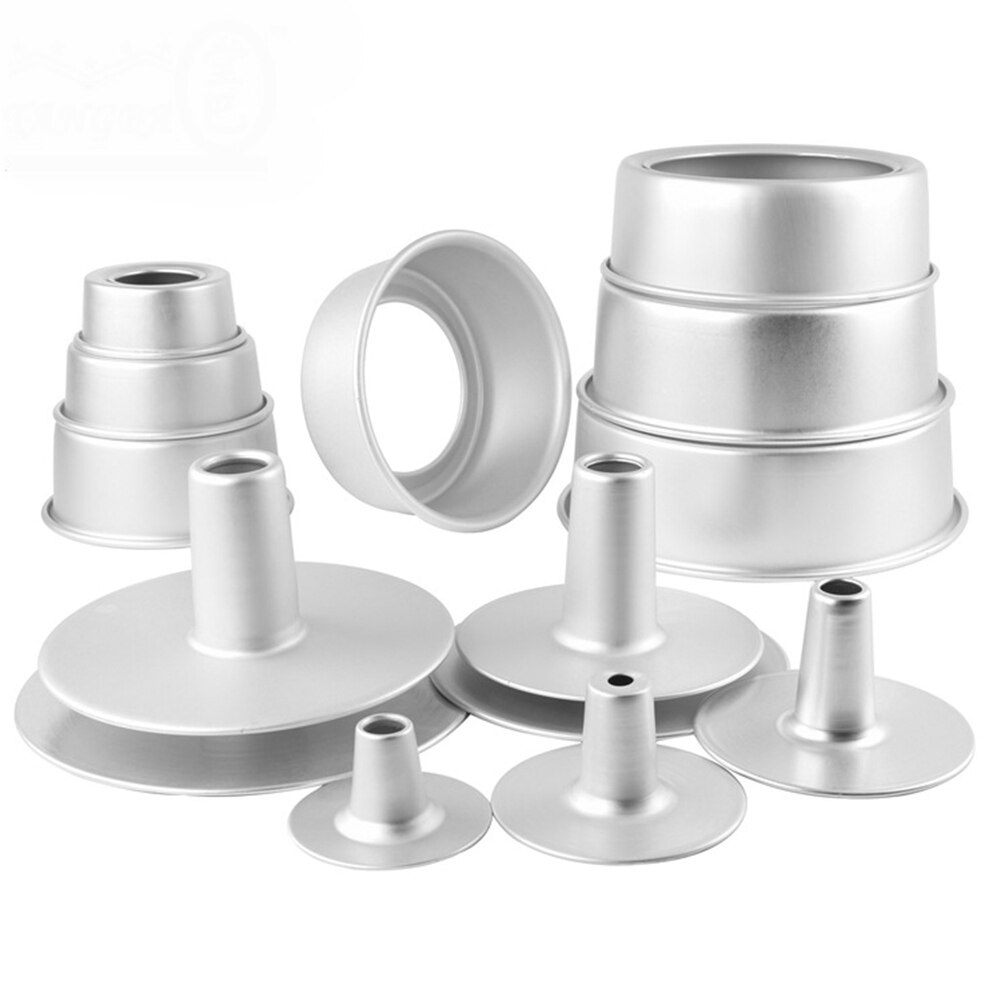 4/5/6/8inch Aluminum Alloy Round Non-stick Removable Bottom Cake Baking Mold