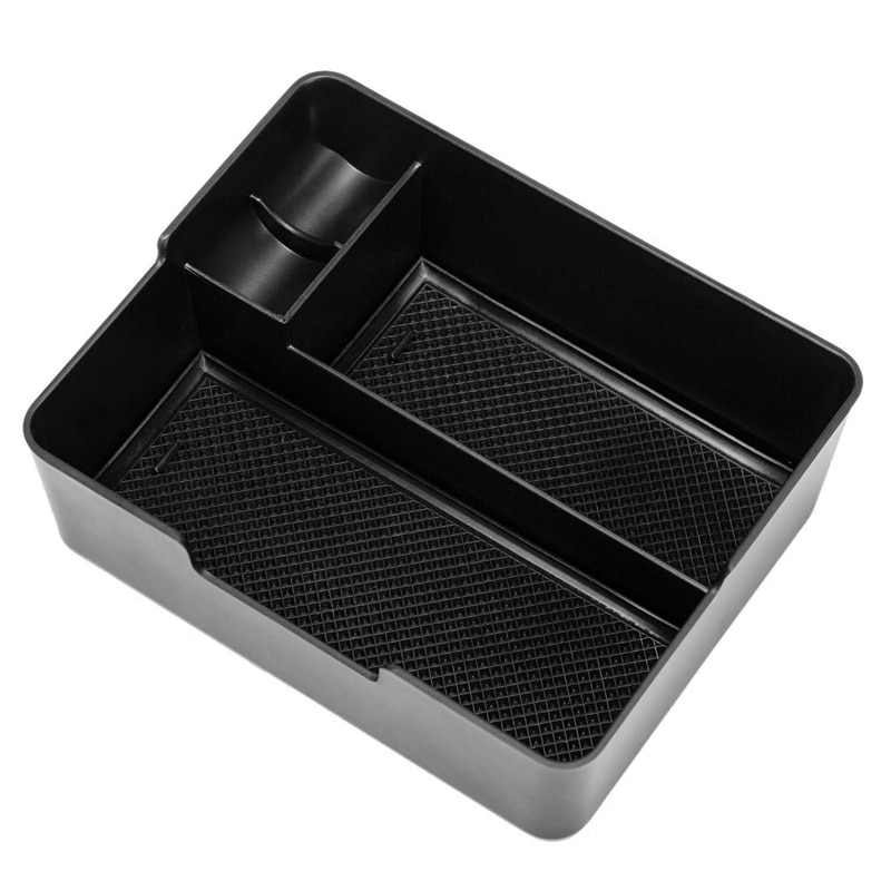 soporte de gafas de sol para Tesla Model 3 organizador de apoyabrazos central Insert Abs negro bandeja de materiales