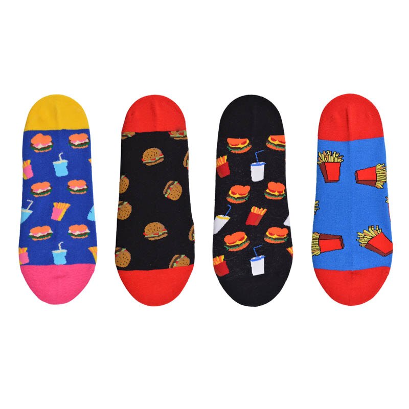 Meias de skate de rua meias de skate barco de algodão curto verão engraçado feminino masculino meias de barco invisível