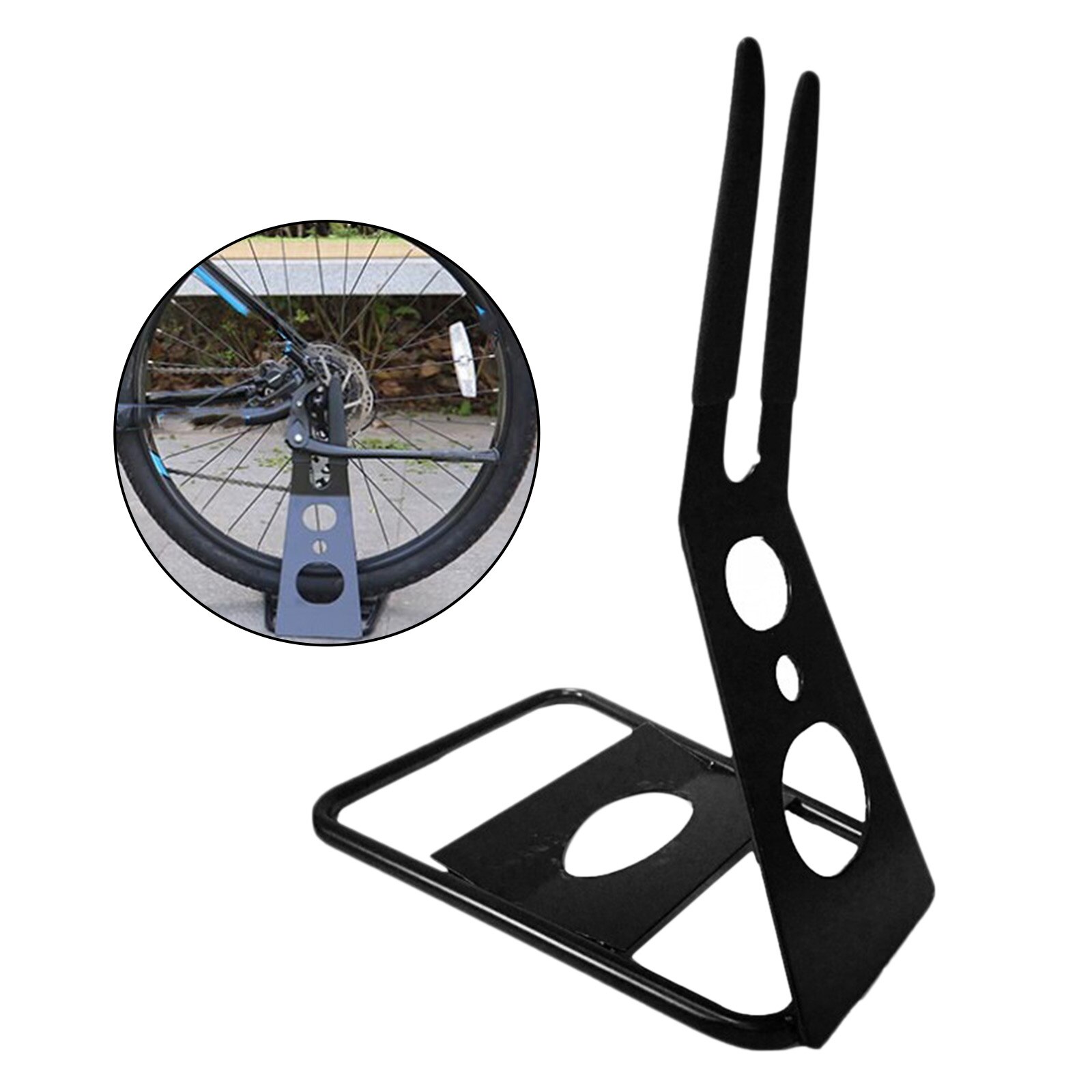 Bike Parking Rack Hub Mounted Sturdy Bicycle Floor Park Stand Holder Repair Rack Bike Display Show Holder Ground Parking Bracket