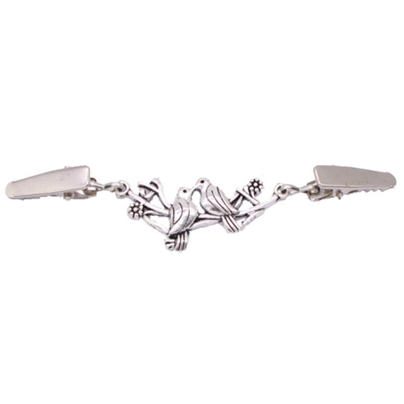 Silver vintage brons brosch nål tröja sjal blus krage klänning spänne halsduk spänne clips skjorta retro cardigan anka klämma nål