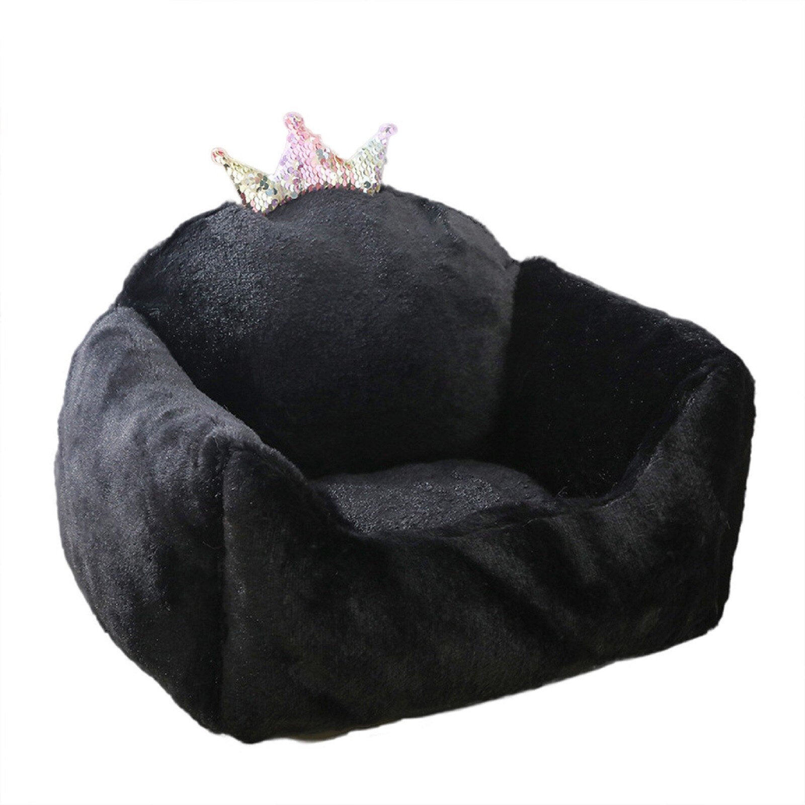Accesorios para cama de Gato, casa de Gatos, forma de sofá, corona, grueso, para Mascotas pequeñas, almohadilla para dormir cálida para invierno