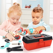 DIY Kinder Pretend Rolle Spielen Kombination Demontage Schraube Mutter Reparatur Werkzeug Box Montage Klassische Kinder Pädagogisches Spielzeug M50 #