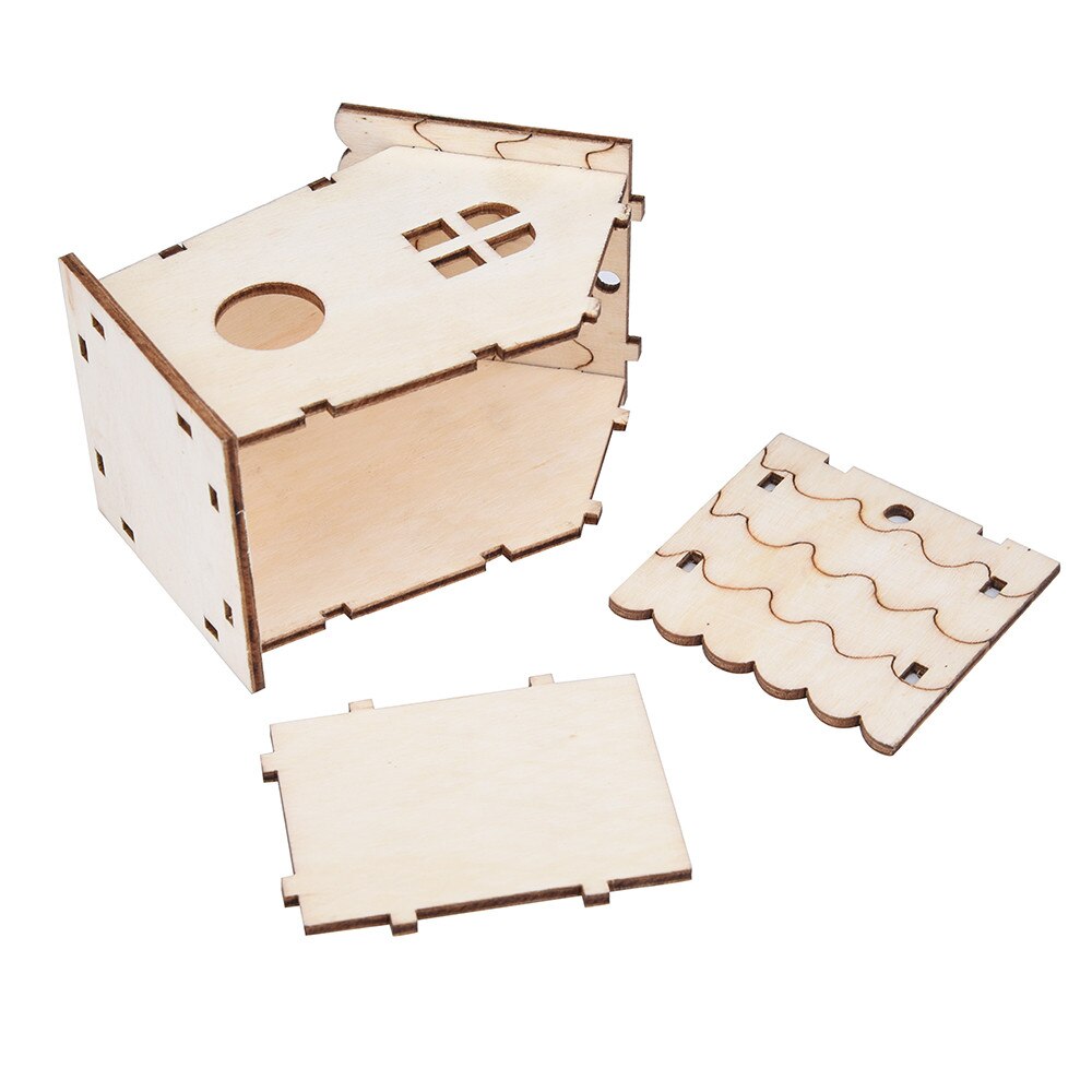 Bird Box Assembled Wooden Outdoor Bird House Diy Nest Dox Nest House Bird House Bird House Wooden Box Garden Decorate