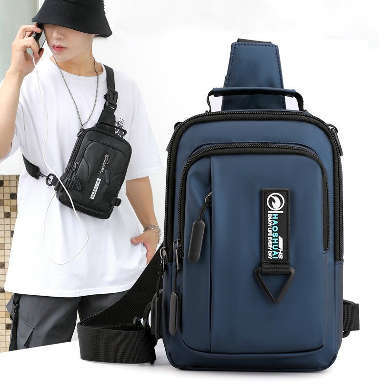 Casual Nylon Brief Mannen Borst Bag Multi-Functionele Outdoor Mannen Crossbody Tassen Waterdichte Schoudertassen Schooltas Portemonnees
