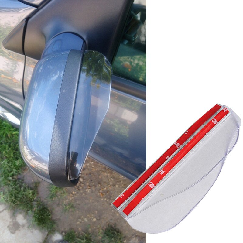 2 st/par svart transparent universal bildelar backspegelskydd regnskydd bil backspegel ögonbrynsregnskydd: Transparent