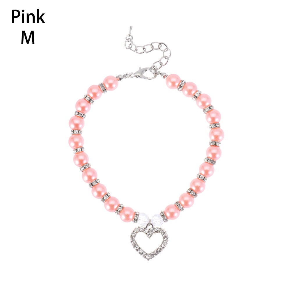 1PC Multicolor Pet Dog Cat Hair Comb Metal Double Row Brush Grooming Hair Steel Comb Beauty Cleaning Supplies: Necklace PinkM