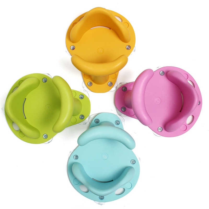 Asiento de bañera para bebé, almohadilla para bañera, silla de seguridad antideslizante, cuidado del bebé, asiento de baño, juguetes de lavado, cuatro colores, 37,5 cm