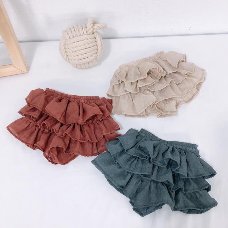 Summer Girls Short Skirts Cute Children Baby Kids Girls Lovely Mesh Layers Elastic Short Skirts