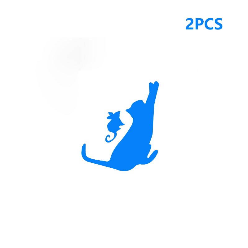 Suchme 2pcs/lot Blue Luminous Light Switch Decals Adorbale Cat Pet Animal Wall Stickers Kids Bedroom Decoration Art Mural Paste: 2pcs mouse cat