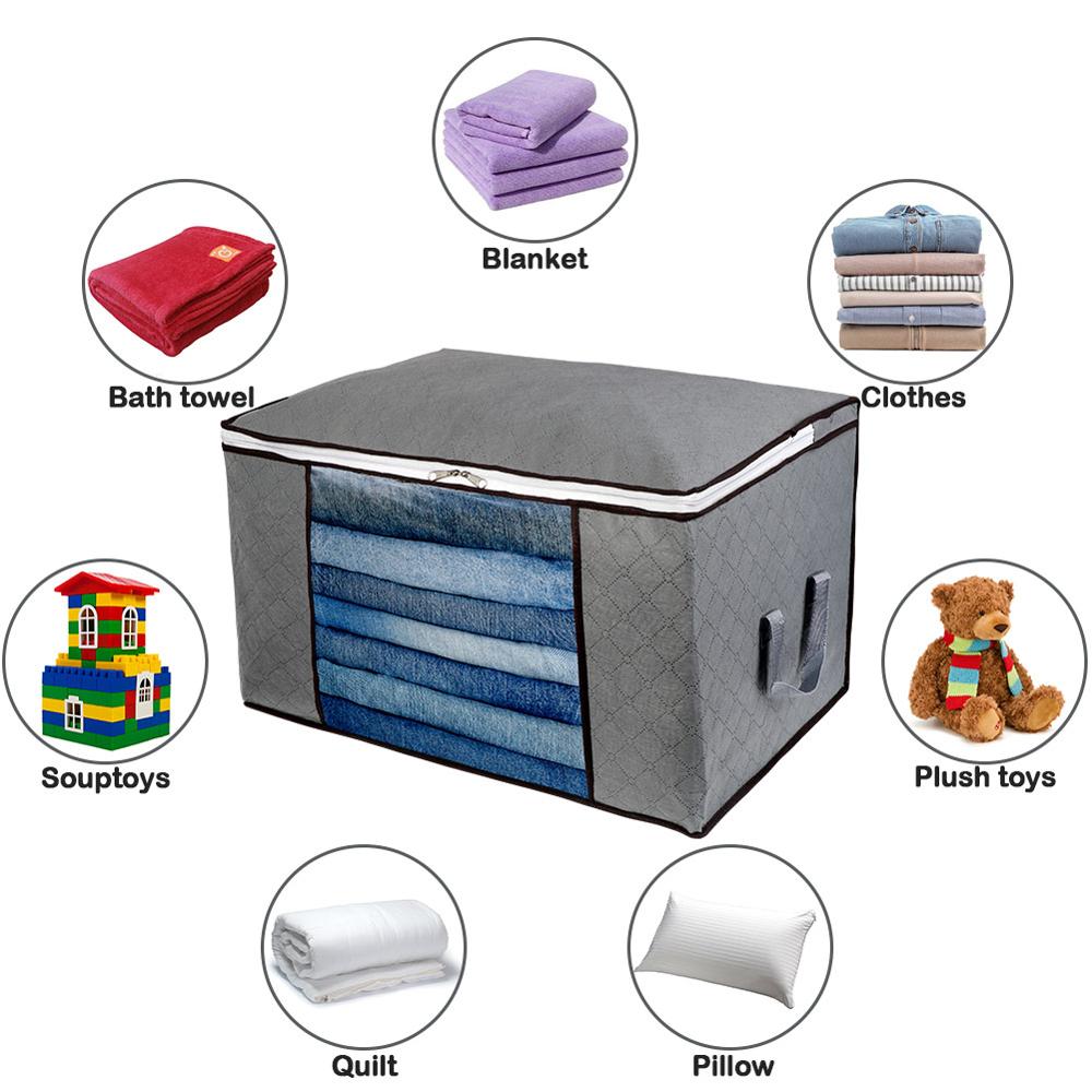 Venster Zakken Voor Het Opbergen Van Kleding Non-woven Opbergtas Organizer Opvouwbare Kleding Opbergtas Waterdichte Oxford Clear: Default Title