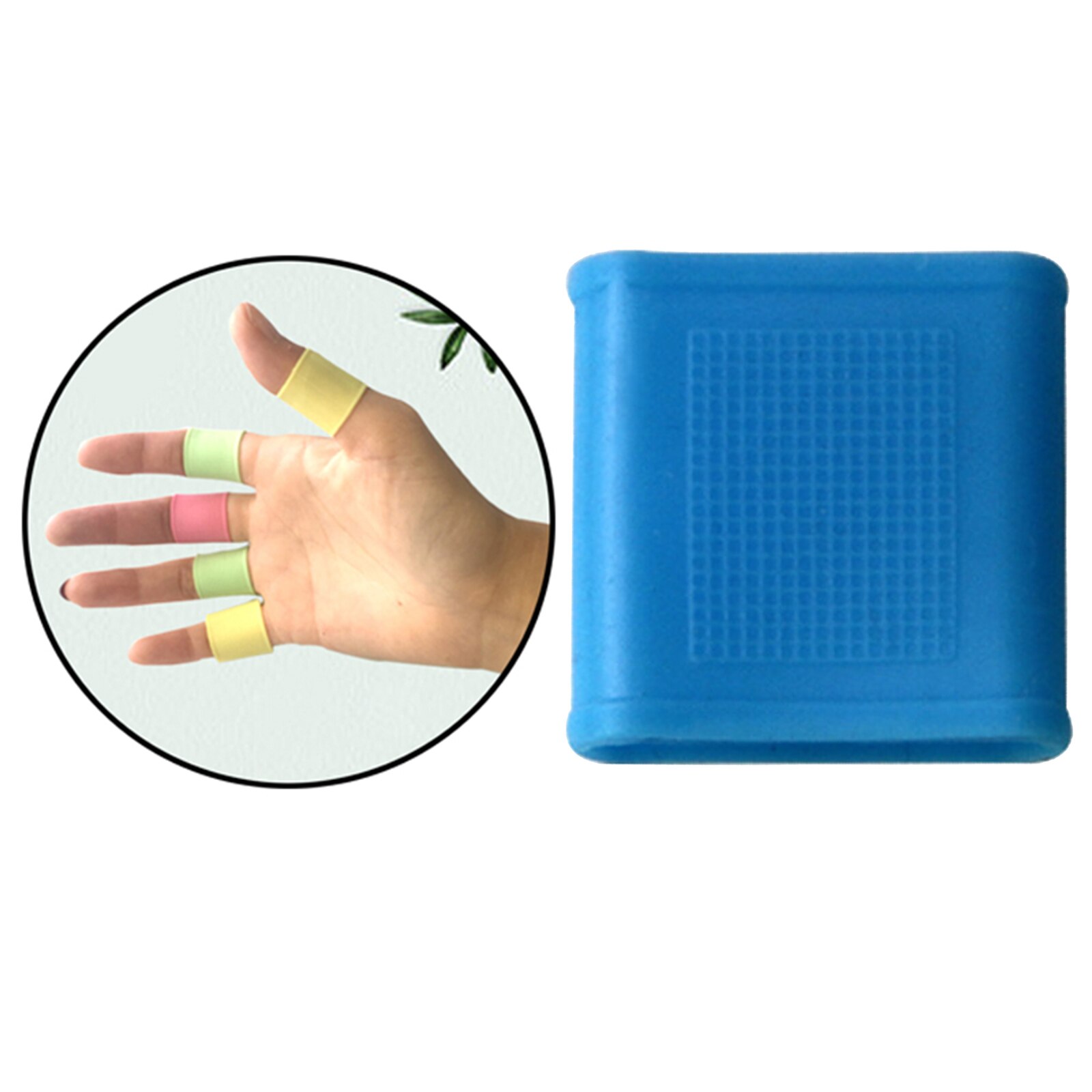 Soft Golf Finger Sleeves Protector Grip Silicone Gel Braces Cover Finger Cot Wrap Golfer Basketball Baseball Blowing Gym Sports: Blue 27mm