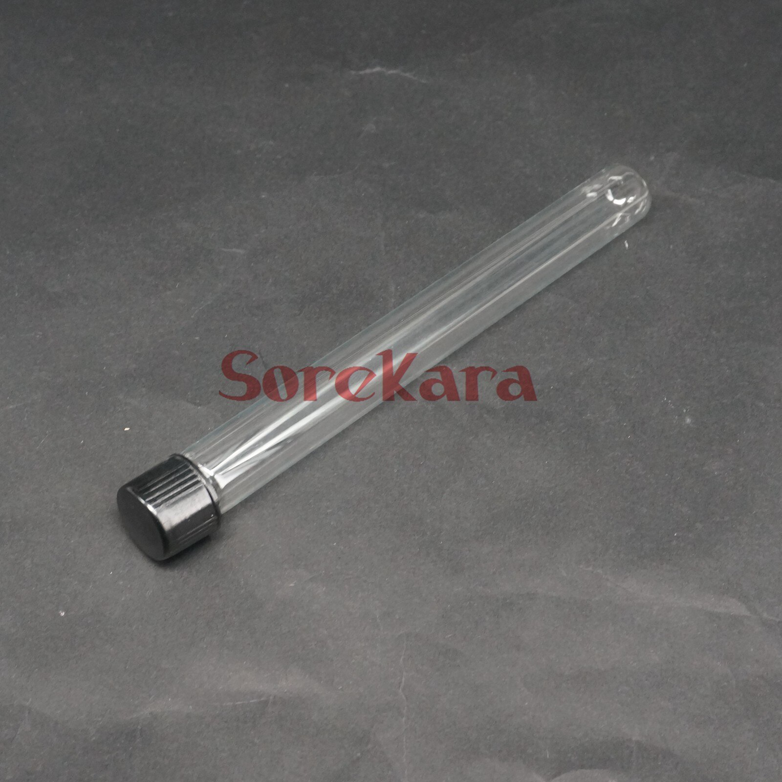 Lote 5 18x180mm tubo de ensaio de vidro fundo redondo com tampa de parafuso para laboratório químico