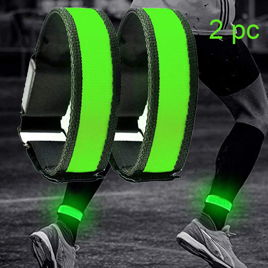 2 Pack Running Light Sport Led Polsbandjes Verstelbare Glowing Armbanden Voor Lopers Joggers Fietsers Veiligheid Fiets