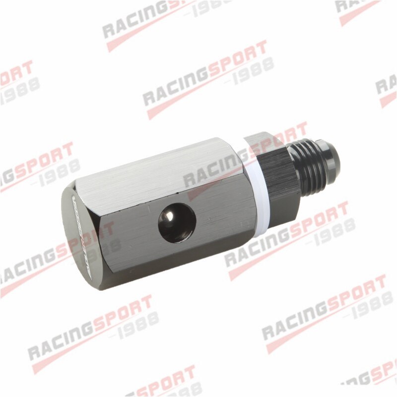 -6 AN AN6 6AN Aluminum Roll Over Vent Valve Tank Mounted Black