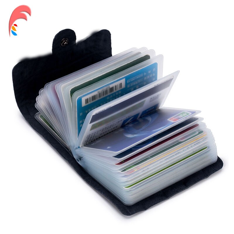 Mode PU Leer Functie 24 Bits Card Case Visitekaarthouder Mannen Vrouwen Credit Paspoort Card Bag ID Passport Card portemonnee