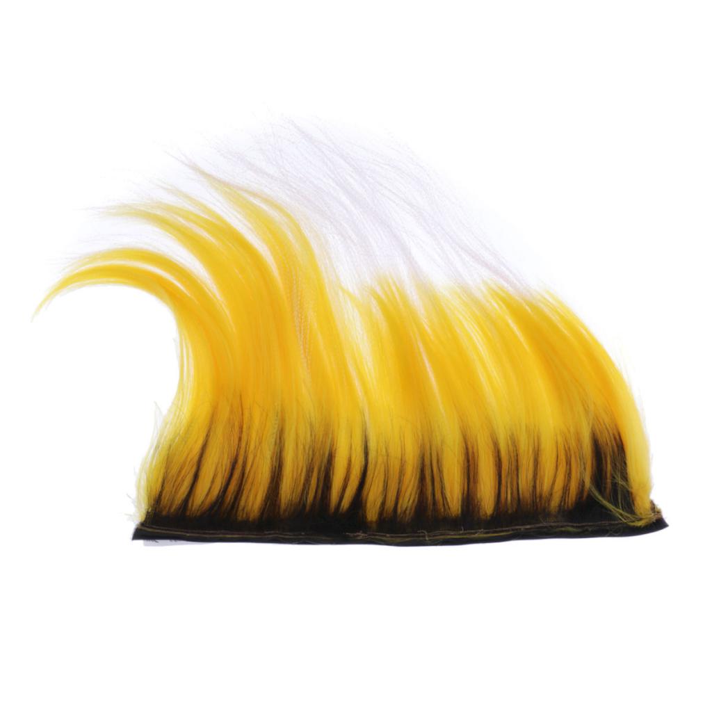 DIY Motorcycle Helmet Mohawk Hair Wig Cool Adhesive Helmet Hair For Cosplay Decoration Motorbike Helmet Accessaries 8 styles: Yellow Black