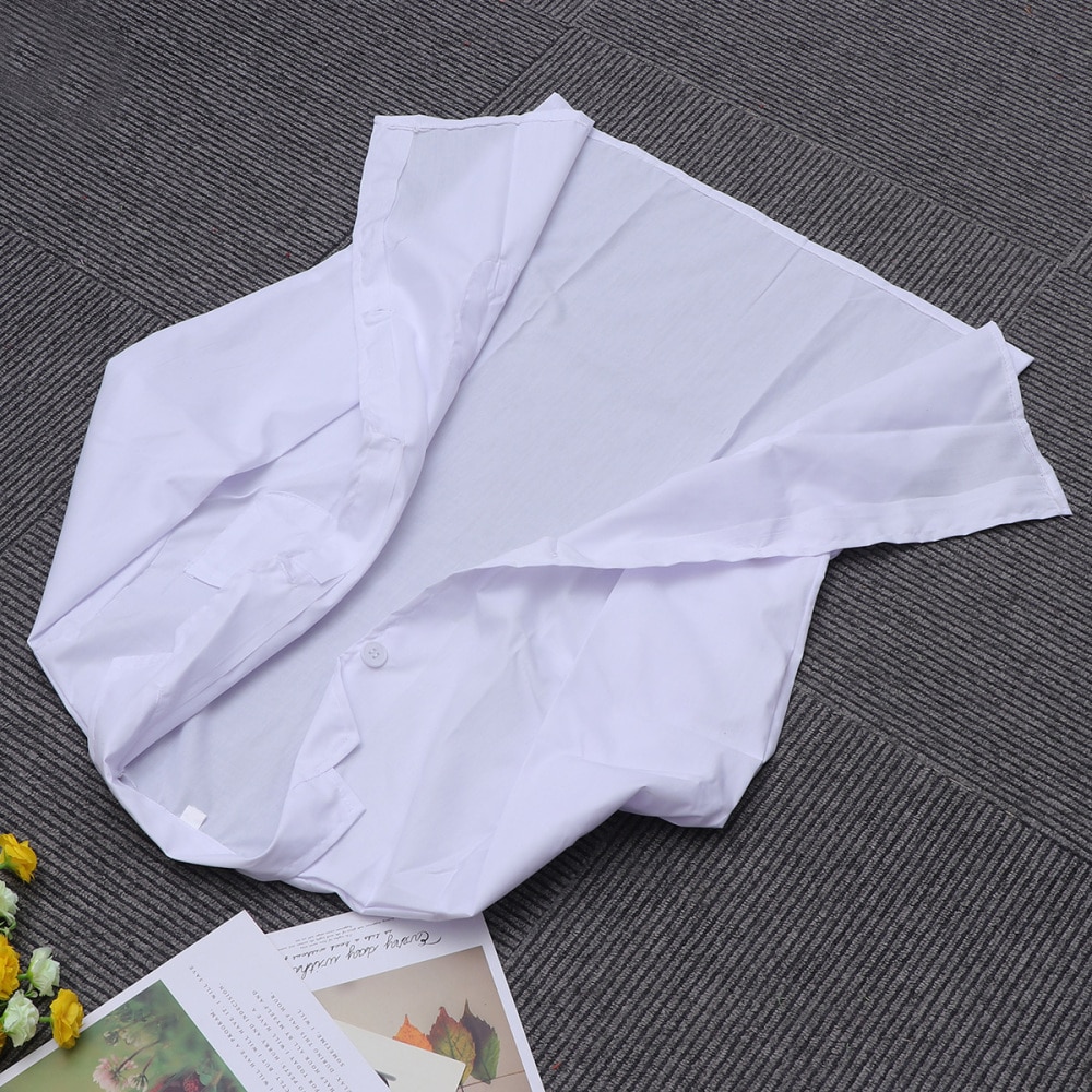 1pc Kids Lab-gown Children's White Coats Childern Thin White Coats for Kids Proformance (Small Size)