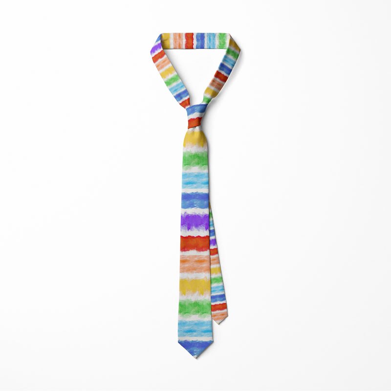 Männer Bunte Krawatte Regenbogen Stripesr Festival 3d Gedruckt Cravate männer Party lässig Hochzeit Hemd Krawatten