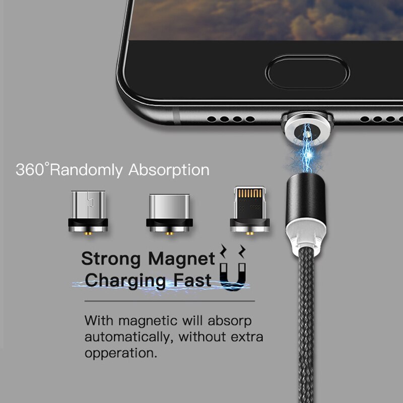 Opladen Micro Usb C Magnetische Kabel 1M Super Telefoon Type-C Magneet Charger Microusb Voor Iphone Samsung Mobiele telefoon Kabels