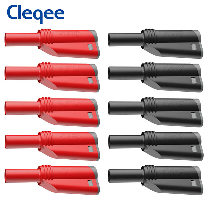 P3005 wysokiej jakości spawanie/montaż 4mm układanie bezpieczeństwa wtyczka bananowa złącze multimetru bez spawania: czerwony czarny