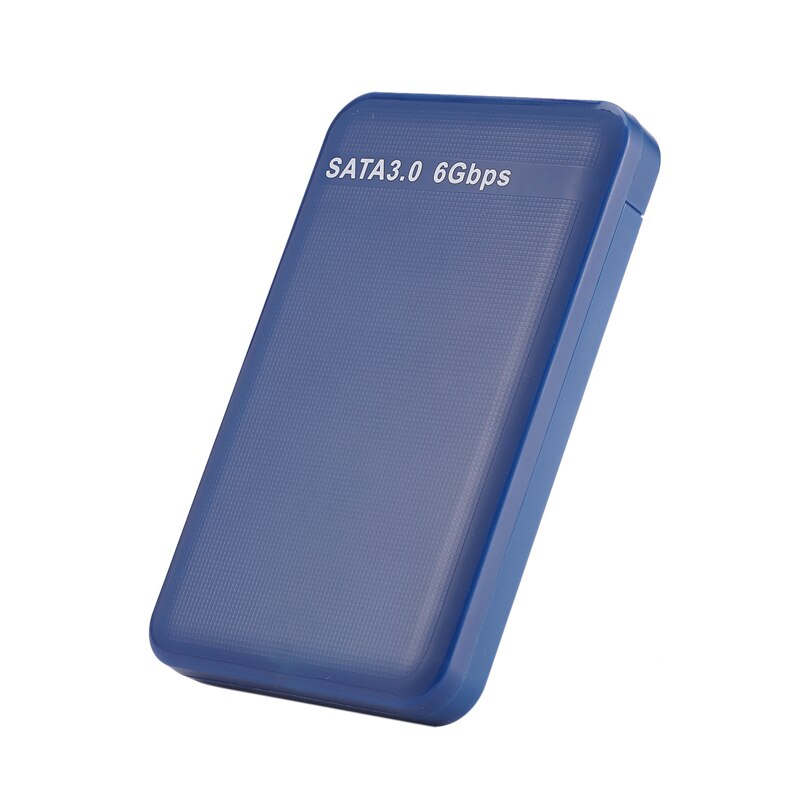 2.5 Polegada usb3.0 sata 3.0 hdd disco rígido caixa de disco rígido externo hdd caso ferramenta 6gbps suporte 3tb uasp protocolo-azul