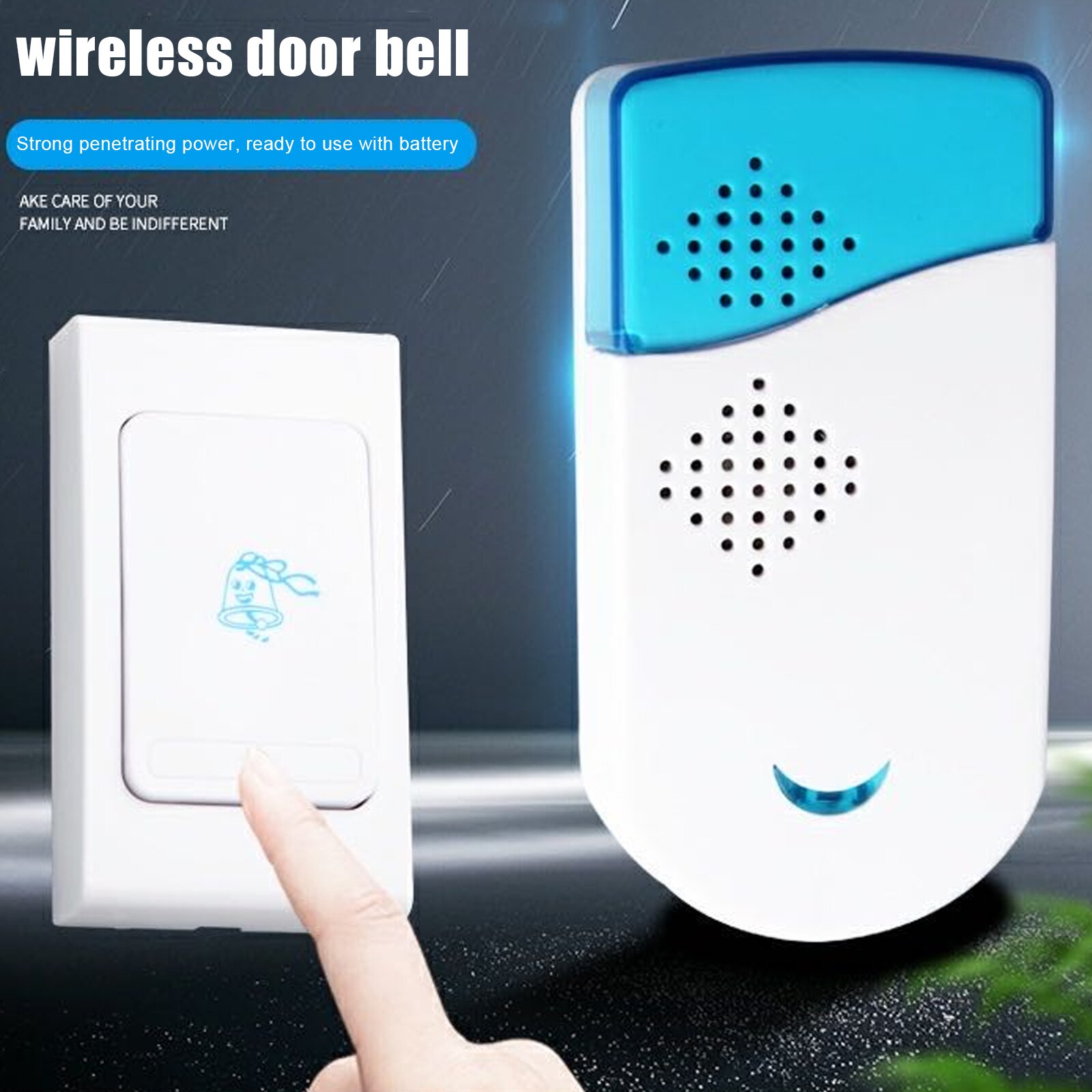 Doorbell Wireless Anti-Interference Wall Mounted Home Door Ring Bell Security Access Control System​​ JR Deals