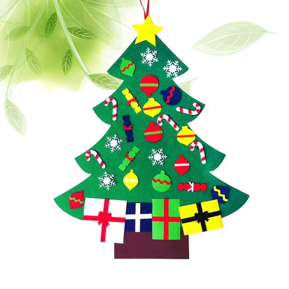 DIY Felt Christmas Tree Kids Xmas for Christmas Decorations (Green): Default Title