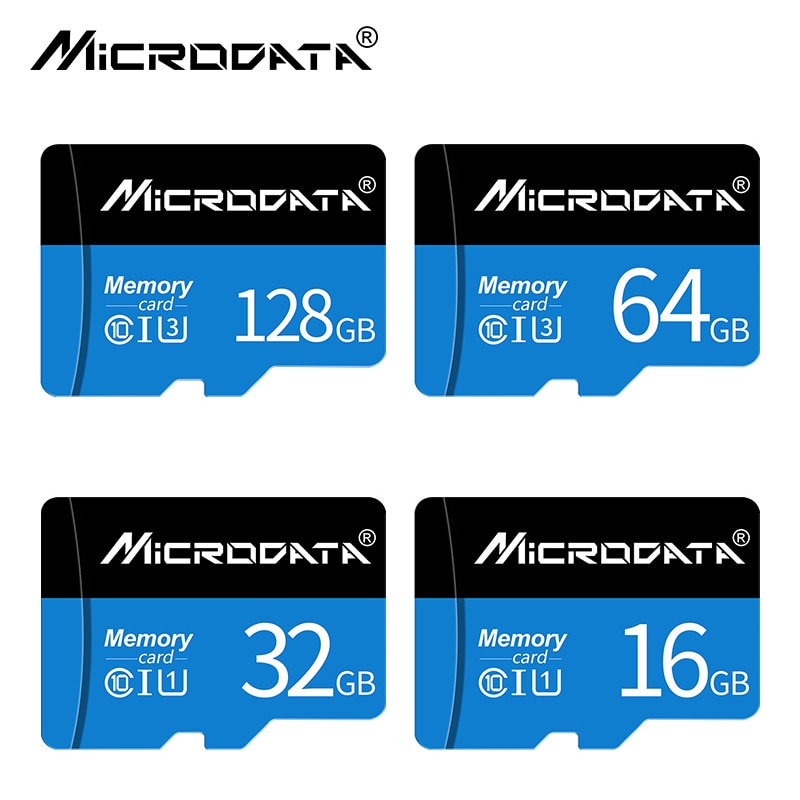 MicroData Blau micro sd karte 16gb 32gb MICROSDHC microsd speicher Karte 64gb 128gb C10 MICROSDXC mini tf karte für Smartphone/PC