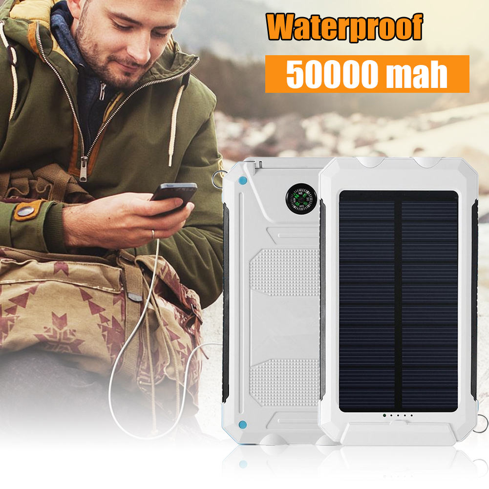 Explosionsgeschützt, super wasserdicht, wiederaufladbar -191107 20000 mah solar-mobilfunkgerät: Armeegrün