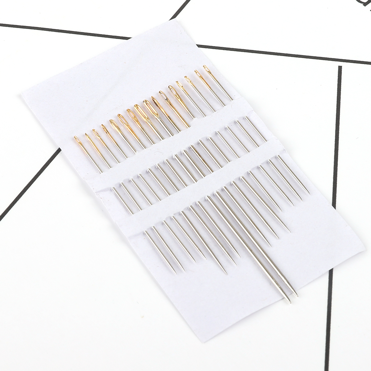 16Pcs Multi-Size Stainless Steel Sewing Needle Hand Stitch Needle Cross Stitch Needle Home Apparel Sewing Accessories: Default Title