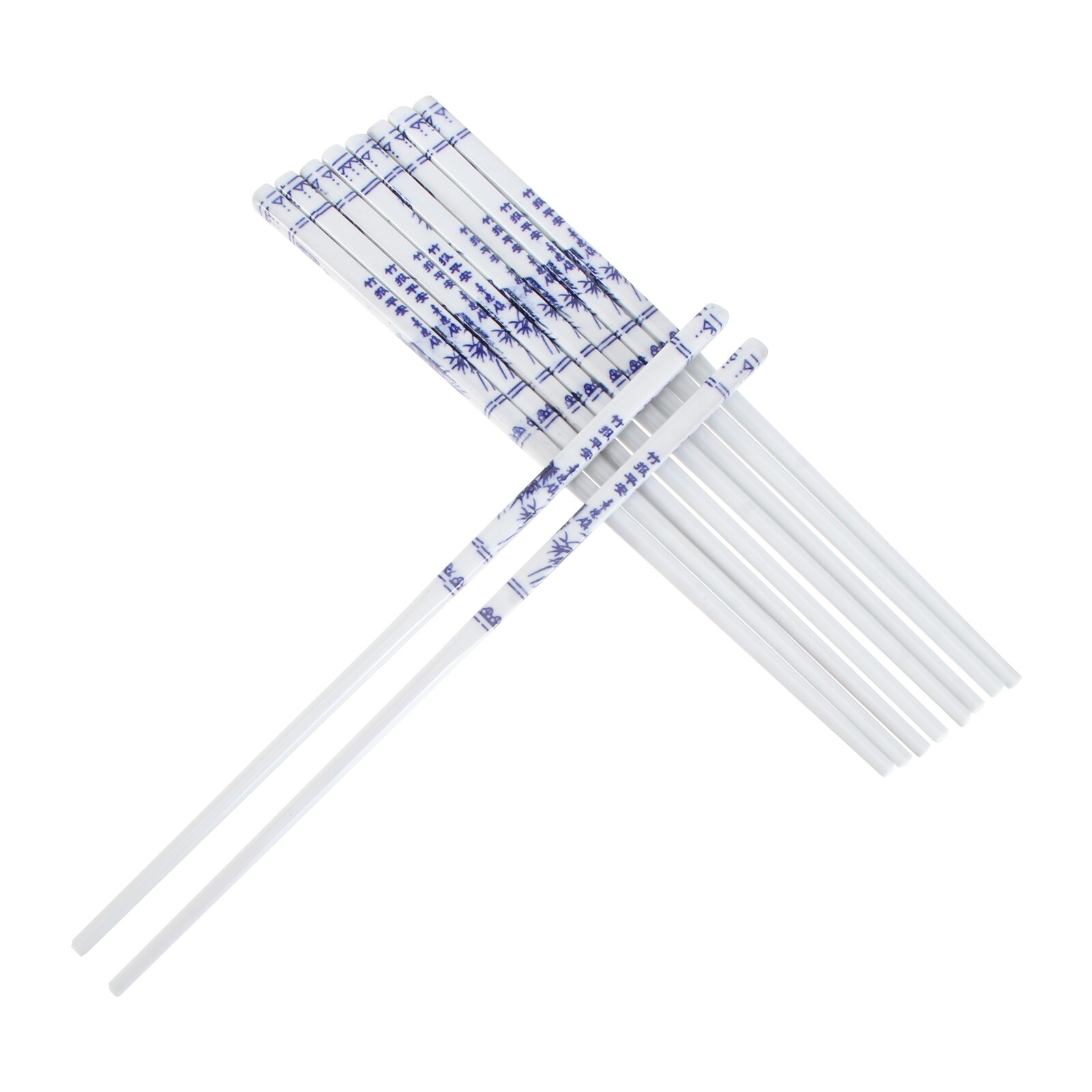 Witte porseleinen eetstokjes, Chinese eetstokjes Bone China, herbruikbare eetstokjes vaatwasmachinebestendig, 5 paar sets Chop Stick, Koreaanse Japanse Sushi keramische Chop Sticks A