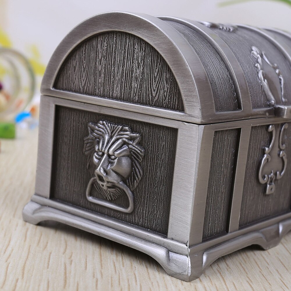 Legierung Vintage Piraten Schatz Box Sammlerstücke Schmuck Box Lagerung Veranstalter Schmuckstück Andenken Schatz Brust