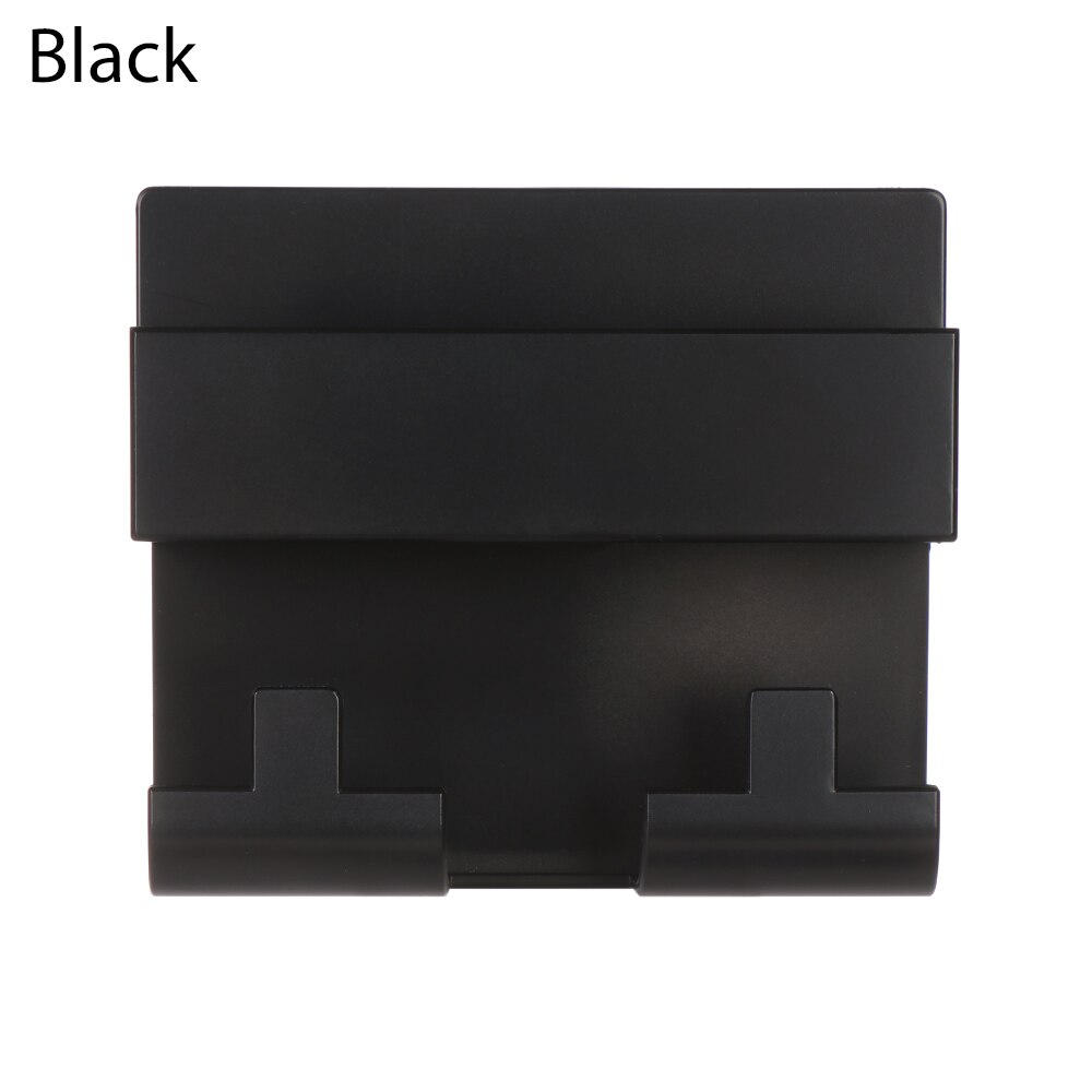 1PC Multifunctional Phone Charging Bracket Paste Style Colorful Keyring Wall Hook Storage Hanger Cradle Holder Phone Accessories: black
