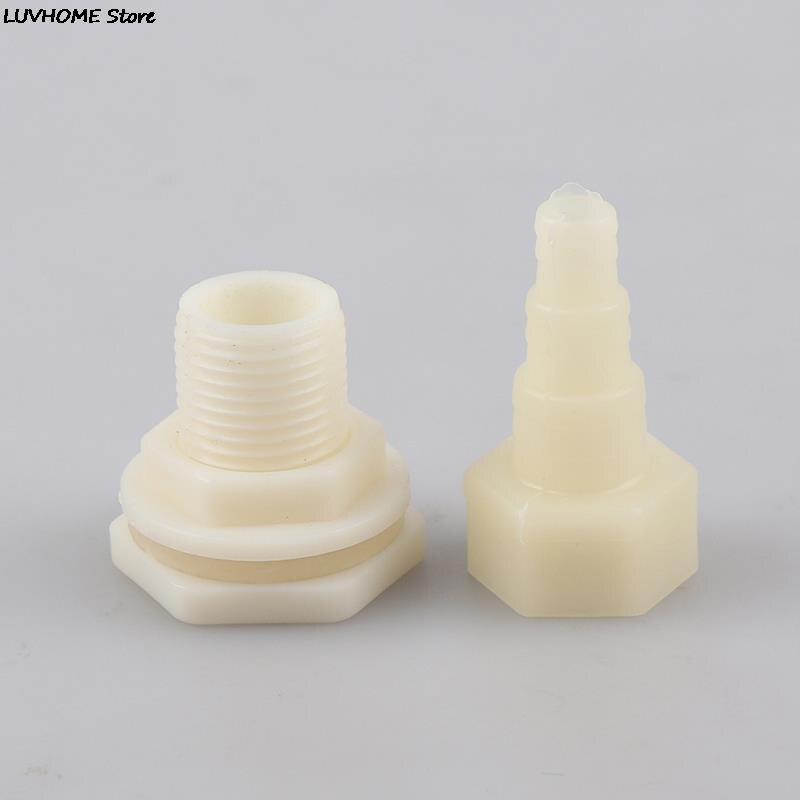 1/2" Tank Bulkhead Pipe Joints Bucket Inlet Outlet Connector Water Tank Drainage