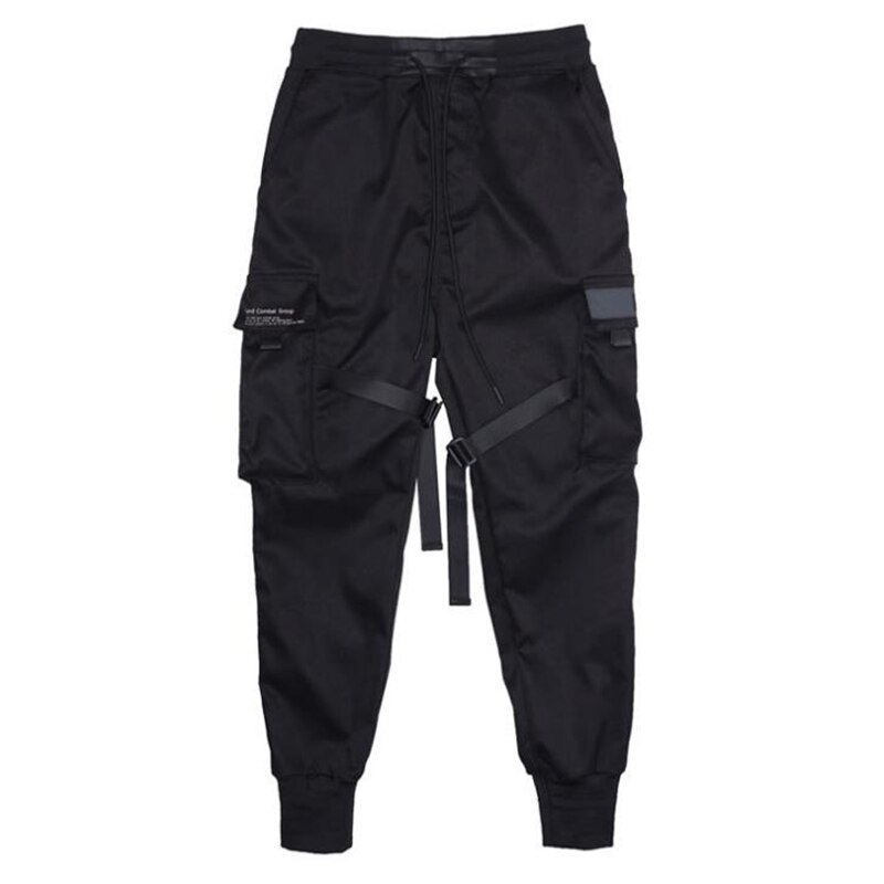 Tij Mannen Multi-pocket Harem Hip Pop Broek Broek Streetwear Joggingbroek Hombre Mannelijke Casual Mode Cargo Broek mannen: M