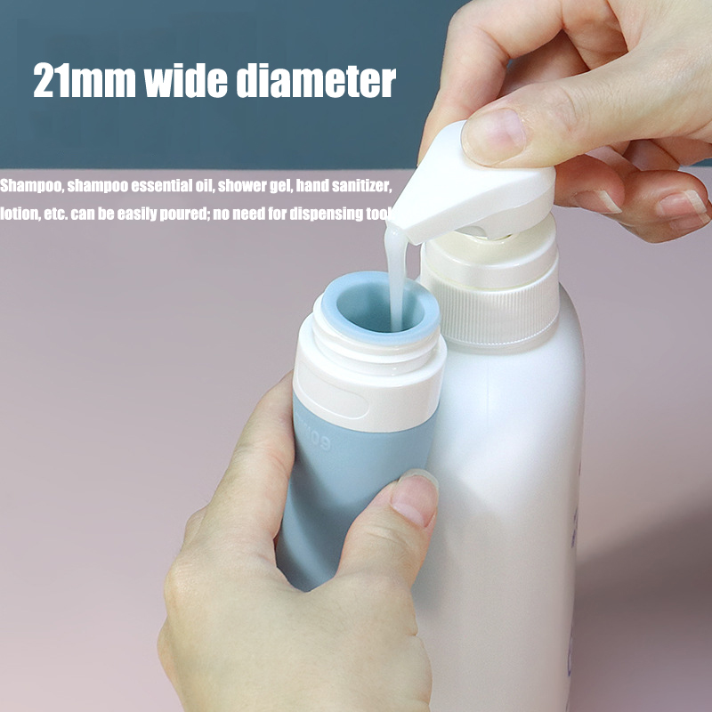 1PC 38/60/80ml Porous Silicone Dispensing Bottle Shampoo Body Wash Hair Dye Lotion Refillable Bottling Portable Travel