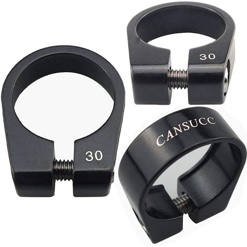 CANSUCC Bike Seat Post Clamp Aluminum Alloy 30.0mm Mountain Bicycle Seat Tube Clamp: Default Title